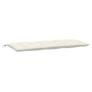 vidaXL Cuscino per Panca da Giardino Crema M&eacute;lange 120x50x7cm Tessuto