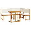 vidaXL Set Panchina da Giardino 3 pcs Marrone Legno di Acacia Massello