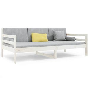 vidaXL Dormeuse senza Materasso Bianca 90x190 cm Legno Massello Pino