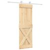 vidaXL Porta scorrevole Naturale e Bianco 70 x 210 cm
