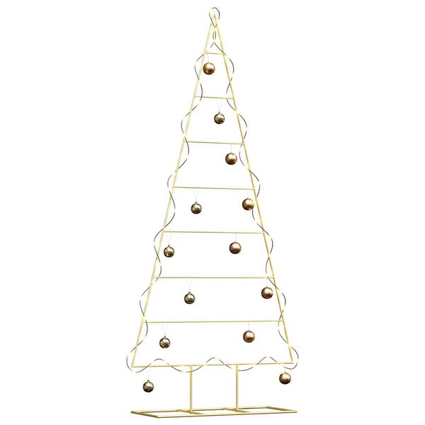 vidaXL Albero di Natale Decorativo in Metallo Nero 180 cm