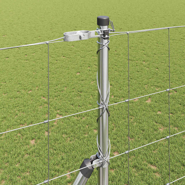 vidaXL Palo della recinzione Zincato 25 x 1,6 m Acciaio