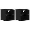 vidaXL Set mobile TV 2 pcs Nero 30 x 28,5 x 30 cm Legno multistrato