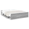vidaXL Giroletto Cassetti Grigio Sonoma 160x200 cm Legno Multistrato