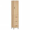 vidaXL Credenza Rovere Sonoma 34,5x34x180 cm in Legno Multistrato