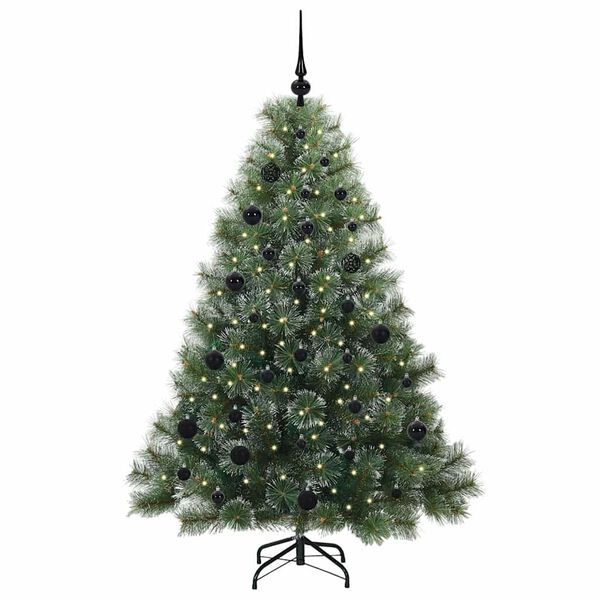 vidaXL Albero di Natale artificiale con 150 LED Verde 150 cm PE e PVC