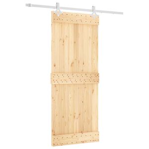 vidaXL Porta scorrevole 85 x 210 cm Naturale e Bianco