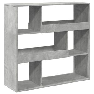 vidaXL Libreria/Divisorio Grigio Cemento 100x33x94,5 cm