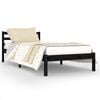 vidaXL Telaio Letto in Legno Massello di Pino 90x200 cm Nero