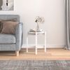 vidaXL Tavolino da Salotto Bianco Ø 42,5x45 cm Legno Massello di Pino