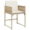 vidaXL Set da Pranzo da Giardino 5 pz con Cuscini Beige in Polyrattan