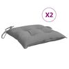 vidaXL Cuscini per Sedia 2 pz Grigi 50x50x7 cm Tessuto Oxford