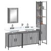 vidaXL Set Mobili da Bagno 4 pz Grigio Sonoma in Legno Multistrato