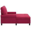 vidaXL Chaise Lounge con cuscino Rosso Vino 91 x 157 x 91 cm Velluto