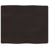vidaXL Piano Tavolo Marrone Scuro 60x50x(2-6)cm in Rovere Non Trattato