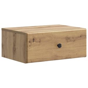 vidaXL Mobiletto da notte a muro Rovere Artigianale 49 x 34,5 x 20 cm