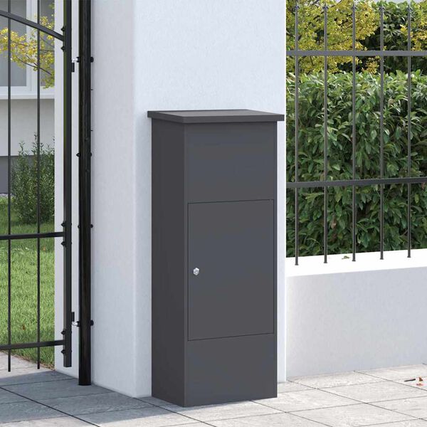 vidaXL Cassetta per pacchi Antracite 44,5 x 29 x 110,5 cm Acciaio