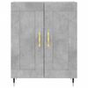 vidaXL Credenza Grigio Cemento 69,5x34x180 cm in Legno Multistrato