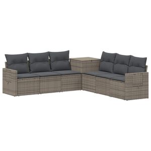vidaXL Set di divani 7 pz Grigio e Grigio Scuro
