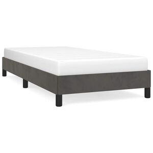 vidaXL Giroletto senza Materasso Grigio Scuro 80x200 cm Velluto