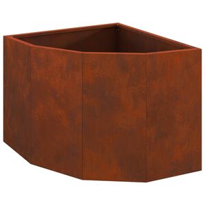 vidaXL Vaso d'angolo Ruggine 45 x 45 x 35 cm acciaio corten
