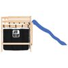vidaXL Letto a Soppalco con Tende Bambini Bianco e Nero 80x200 cm Pino