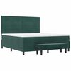 vidaXL Letto a molle con materasso Verde scuro 180 x 200 cm Velluto