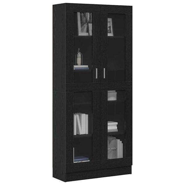 vidaXL Armadio per Libri Rovere nero 82,5 x 30,5 x 185 cm