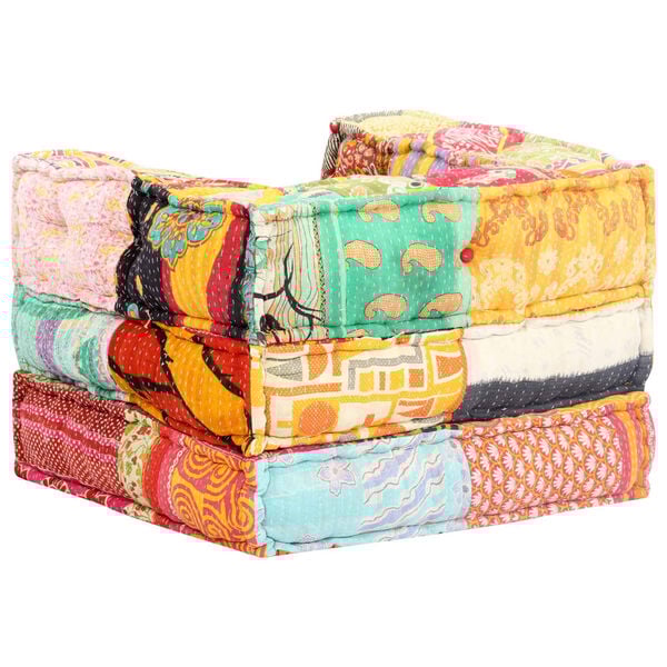 vidaXL Pouf Modulare in Tessuto Patchwork
