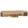 vidaXL Set di divani da esterno con cuscino 7 pcs Naturale e Beige