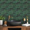 vidaXL Piastrella subway 10 pcs Verde Scuro 29.4 x 21.4 cm