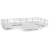 vidaXL Set Salotto da Giardino 13 pz in Legno Massello di Pino Bianco
