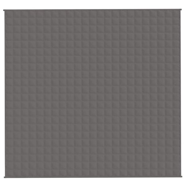 vidaXL Coperta Ponderata Grigia 220x230 cm 15 kg Tessuto
