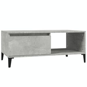 vidaXL Tavolino Salotto Grigio Cemento 90x50x36,5 cm Legno Multistrato