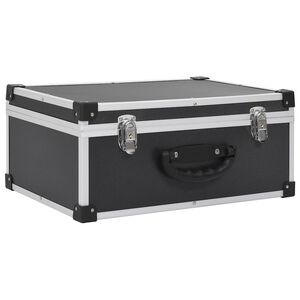 vidaXL Custodia CD per 60 CD in Alluminio ABS Nero