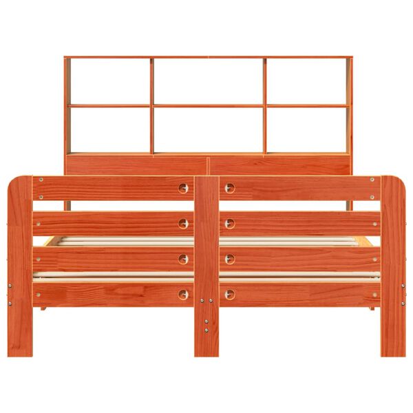 vidaXL Giroletto senza Materasso Marrone Cera 140x200cm Massello Pino