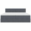 vidaXL Letto con testiera Grigio scuro 180 x 200 cm Velluto