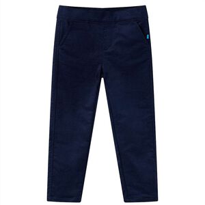 vidaXL Pantaloni da Bambino Blu Marino Scuro 92
