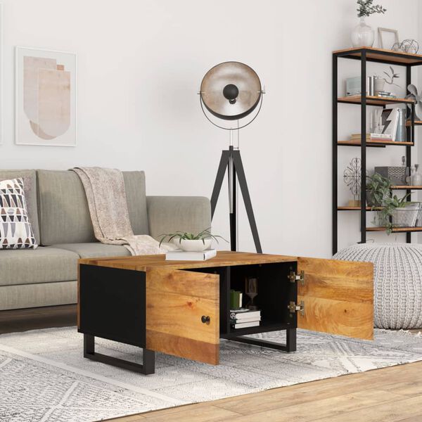 vidaXL Tavolino da Soggiorno 80x50x40 cm Massello Mango e Multistrato