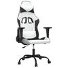 vidaXL Sedia da Gaming Bianco e Nero in Similpelle