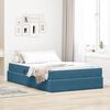 vidaXL Letto con contenitore e materasso Blu 120 x 190 cm Velluto