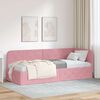 vidaXL Cornice del letto ad angolo Rosa 80 x 200 cm Velluto