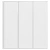 vidaXL Schermo da Bagno Glassato 132 x 140 cm Alluminio & Pannello PP