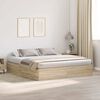 vidaXL Struttura letto con contenitore Rovere Sonoma 200 x 200 cm