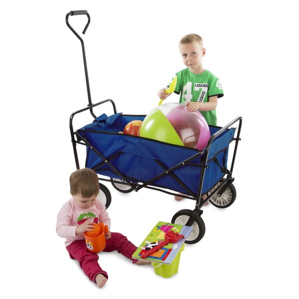 Practo Garden Carretto Pieghevole Blu e Nero