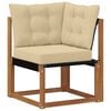 vidaXL Set di divani da esterno con cuscino 8 pcs Naturale e Beige