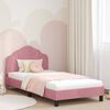vidaXL Struttura letto bambini con testata Rosa 90 x 190 cm Velluto