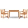 vidaXL Set da Pranzo per Giardino 3 pz in Legno Massello di Teak