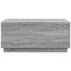 vidaXL Tavolino da Soggiorno con Luci LED Grigio Sonoma 90x50x40 cm