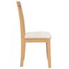 vidaXL Sedie da Pranzo con Cuscini 2 pz Naturale Legno Massello Hevea